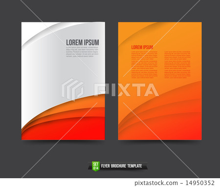 Flyer Brochure background templated 014 Orange 14950352