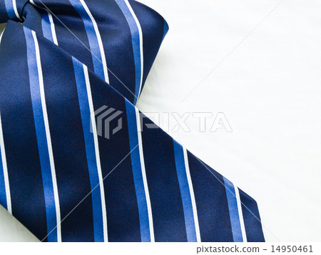 striped blue and white tie isolated on white 14950461