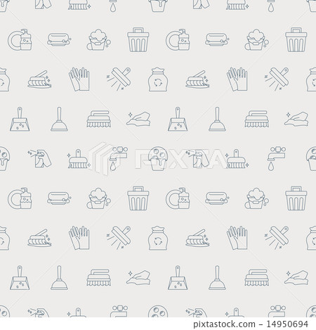 cleaning line icon pattern set 14950694
