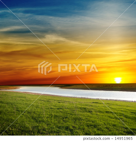 sunset over river 14951965