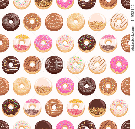 Yummy donuts seamless pattern 14952142