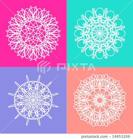 Ornament round set with mandala Ornament round set with mandala 14953209