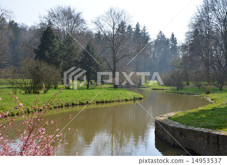 Meandering creek in the park Meandering creek in the park 14953537