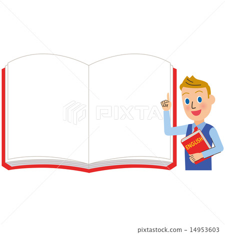 English male teacher and white note 14953603