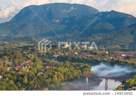 Viewpoint and landscape at luang prabang , laos. Viewpoint and landscape at luang prabang , laos. 14953692