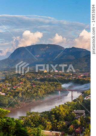 Viewpoint and landscape at luang prabang , laos. Viewpoint and landscape at luang prabang , laos. 14953694