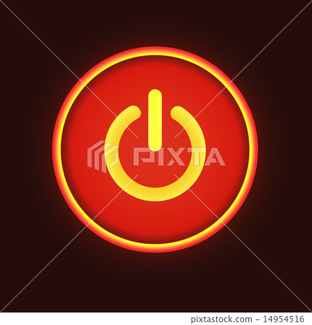 Red neon vector button vector illustration-插圖素材 [14954516] - PIXTA圖庫