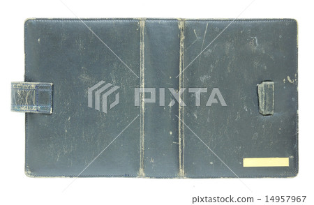 black old book cover isolated on white 14957967