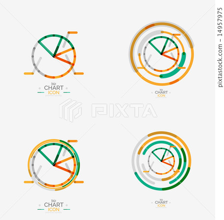 Line graph, chart icon Line graph, chart icon 14957975
