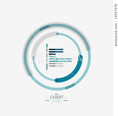Line graph, chart icon Line graph, chart icon 14957976