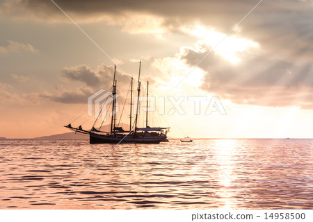 Recreational Yacht at the Indian Ocean Recreational Yacht at the Indian Ocean 14958500