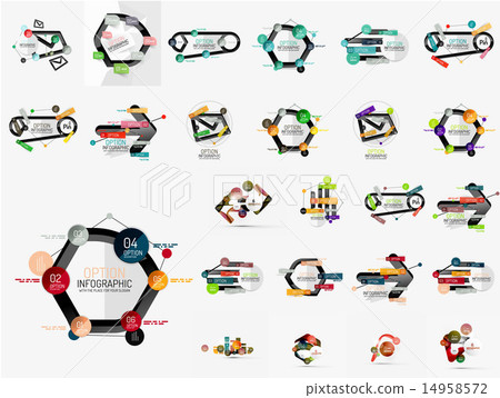 Mega set of infographic layouts, labels, web boxes 14958572