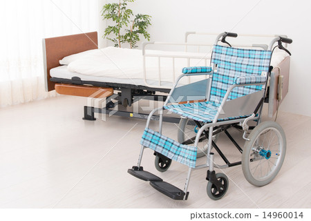 Stock Photo: wheelchair, sick bay, hospital room