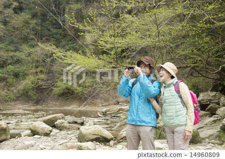 Senior couple hiking 14960809