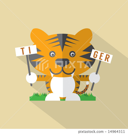 Modern Flat Design Tiger Icon Modern Flat Design Tiger Icon 14964311