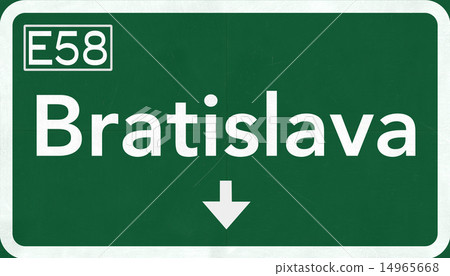 Bratislava Slovakia Highway Road Sign Bratislava Slovakia Highway Road Sign 14965668