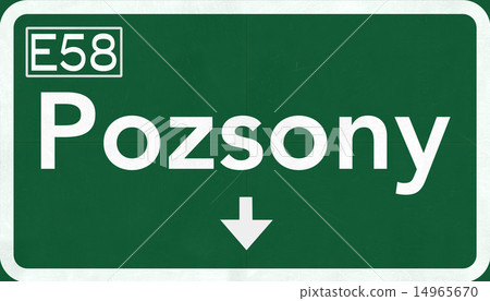 Pozsony Slovakia Highway Road Sign Pozsony Slovakia Highway Road Sign 14965670