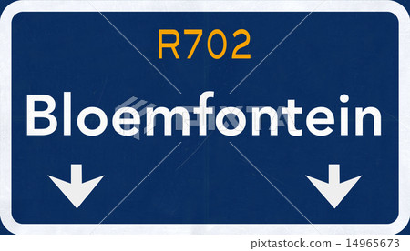 Bloemfontein South Afrca Highway Road Sign 14965673