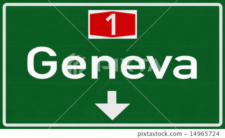 Geneva Switzerland Highway Road Sign Geneva Switzerland Highway Road Sign 14965724