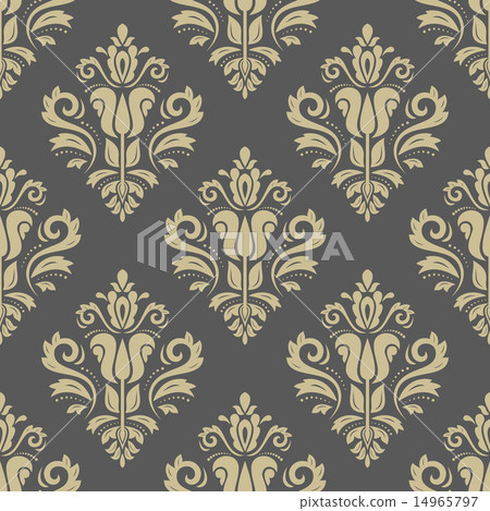 Damask Seamless Vector Pattern. Orient Background 14965797