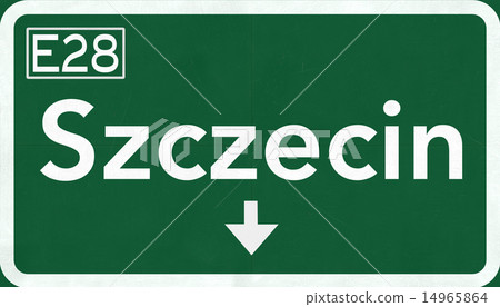 Szczecin Poland Highway Road Sign Szczecin Poland Highway Road Sign 14965864