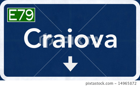 Craiova Romania Highway Road Sign Craiova Romania Highway Road Sign 14965872