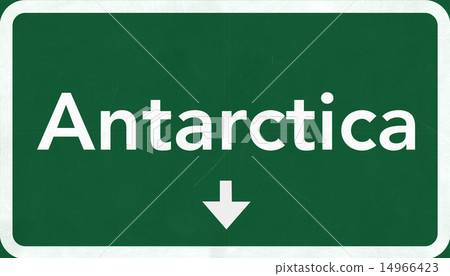 Antarctica Highway Road Sign 14966423