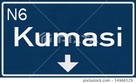 Kumasi Ghana Highway Road Sign Kumasi Ghana Highway Road Sign 14966529