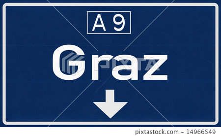 Graz Austria Highway Road Sign - Stock Illustration [14966549] - PIXTA