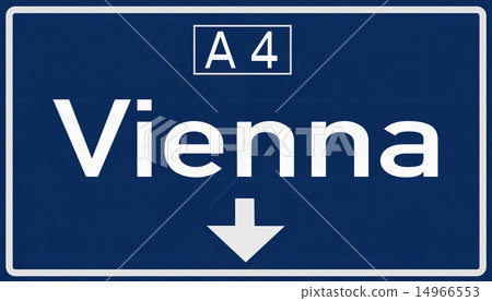 Vienna Austria Highway Road Sign 14966553
