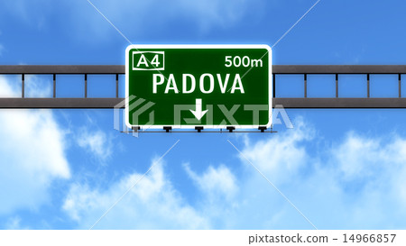 Padova Italy Highway Road Sign 14966857