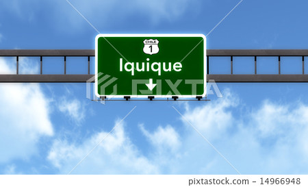 Iquique Chile Highway Road Sign Iquique Chile Highway Road Sign 14966948