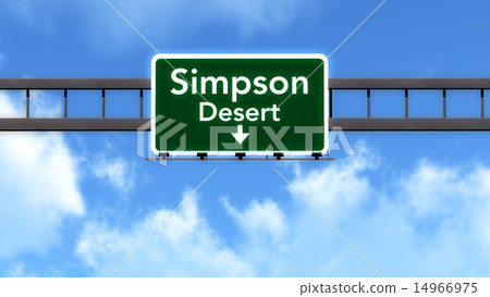 Simpson Desert Australia Highway Road Sign Simpson Desert Australia Highway Road Sign 14966975
