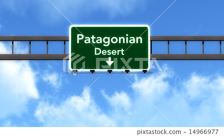 Patagonian Desert South America Highway Road Sign Patagonian Desert South America Highway Road Sign 14966977