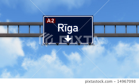 Riga Latvia Highway Road Sign Riga Latvia Highway Road Sign 14967098