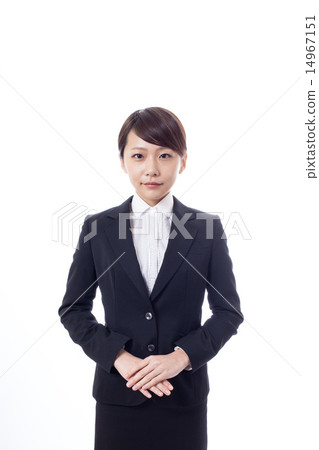 Young woman in navy blue suit Young woman in navy blue suit 14967151