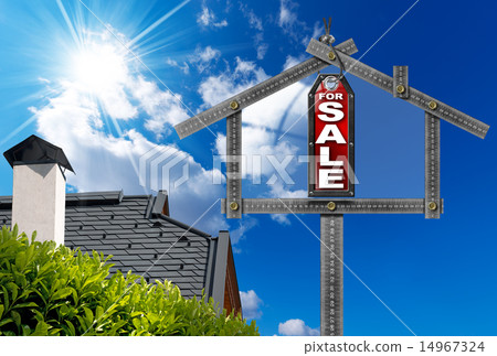 House For Sale Sign - Metallic Meter 14967324