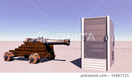 Cannon and computer 14967325