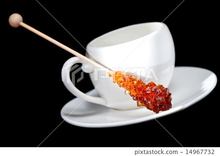 Coffee cup and  candy sugar on a stick 14967732