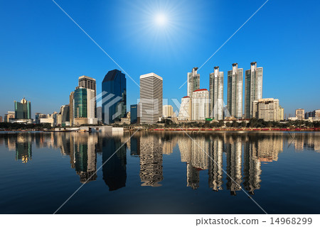cityscape at Benchakitti Park Bangkok,Thailand cityscape at Benchakitti Park Bangkok,Thailand 14968299
