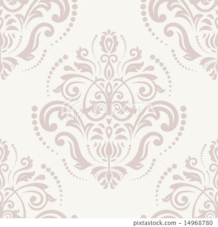 Damask Seamless Vector Pattern. Orient Pink Background 14968780