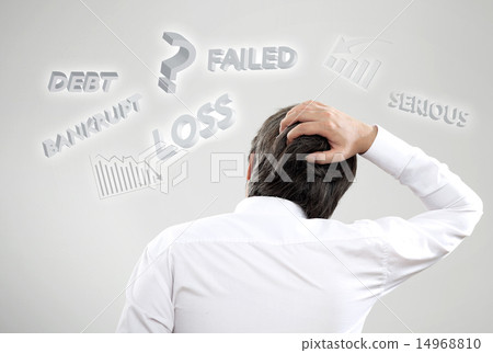 Businessman serious from his business and finance 14968810