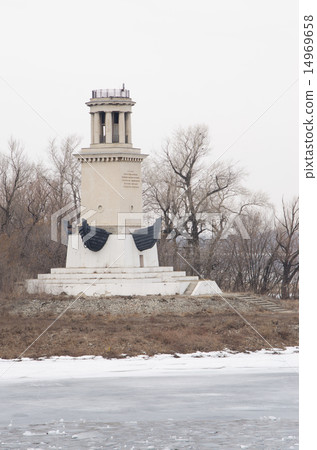 Lighthouse on Sarpinsk peninsula memory of crews defenders Caricino in 1953 Volgograd Lighthouse on Sarpinsk peninsula memory of crews defenders Caricino in 1953 Volgograd 14969658