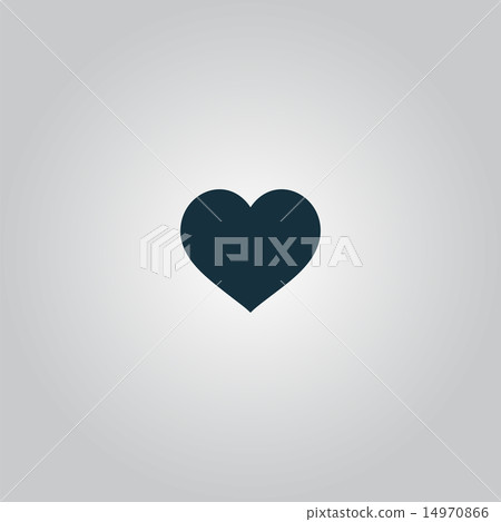 Flat heart icon. Flat heart icon. 14970866