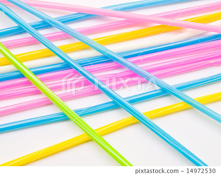 Colorful straws isolated on white background Colorful straws isolated on white background 14972530