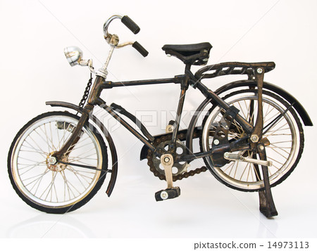 Iron bicycle model isolated on white background Iron bicycle model isolated on white background 14973113