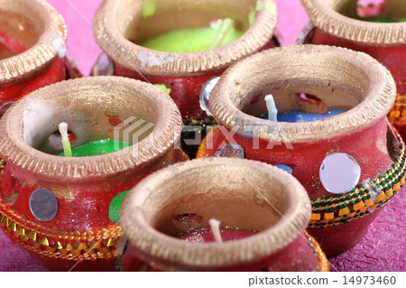 indian decorative candle pot - retro 14973460