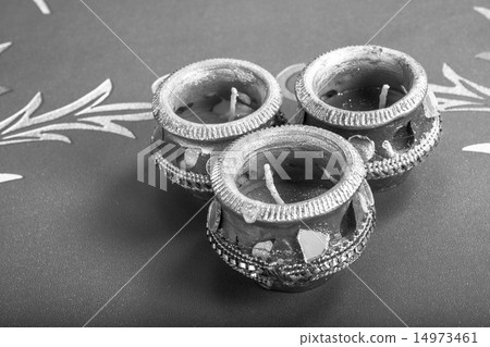 black and white india decorative candle pot 14973461