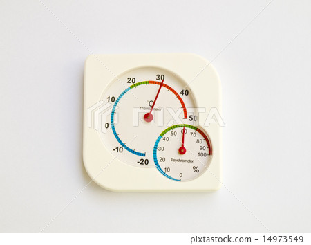 Thermometer and Psychoromoter isolated on white 14973549