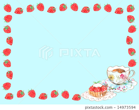 Strawberry Strawberry Strawberry Frame Frame Fruit Food Strawberry Tart Cake Dessert Sweet Delicious 14973594